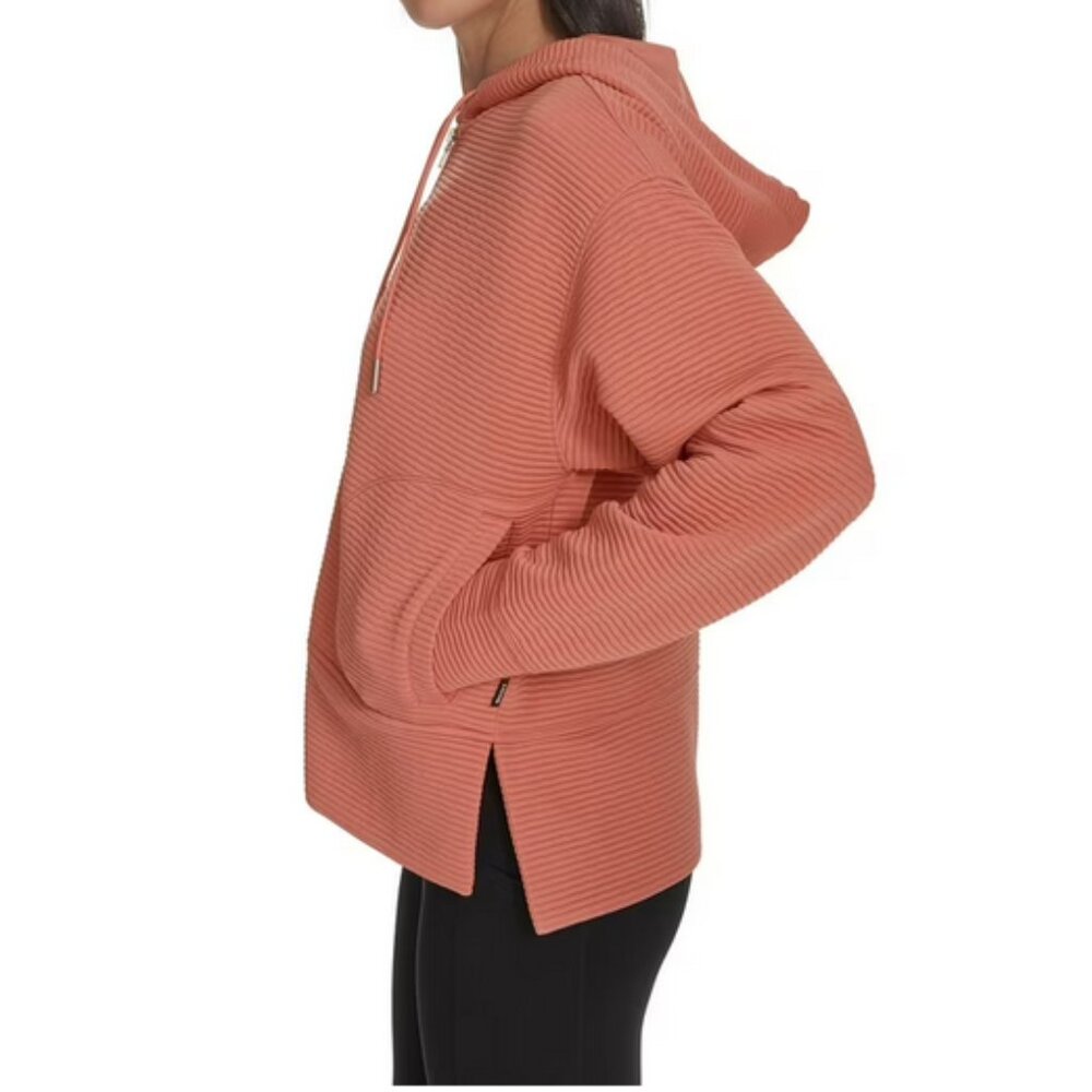 DKNY Tech Ottoman Jacket Rust Women’s Size Large NWT - Picture 2 of 13